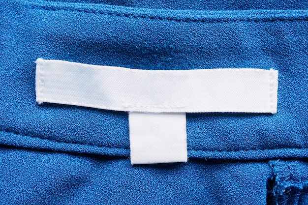 blank laundry care clothes label