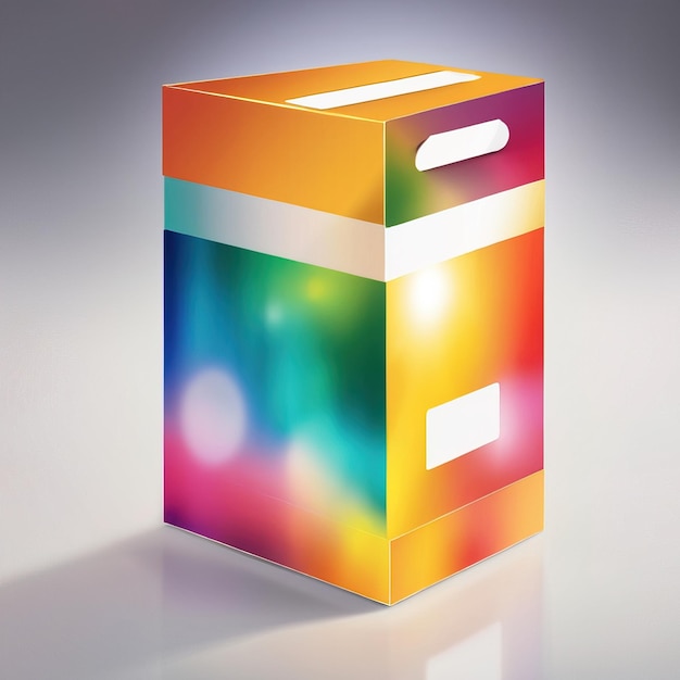 Foto blank leeg generiek kartonnen dooscontainer productverpakkingsmodel
