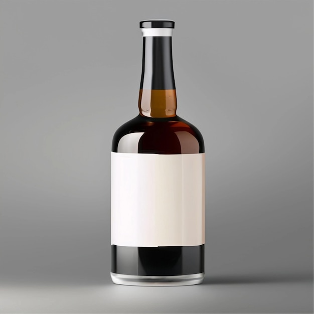 Photo blank liquor bottle drink product mockup bottle