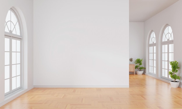 Blank living room interior with copy space