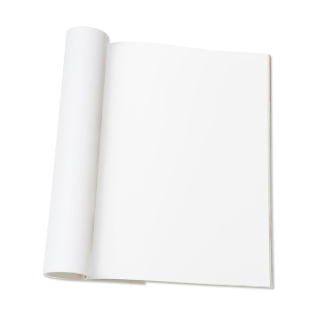 Blank magazine on white