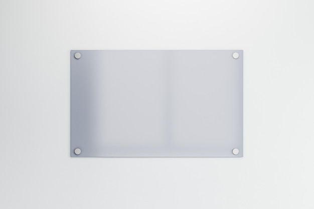 Blank metal glassy signboard