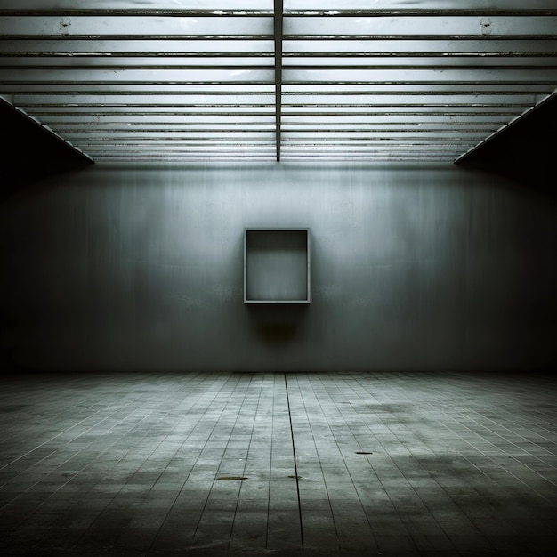 Photo blank metal room