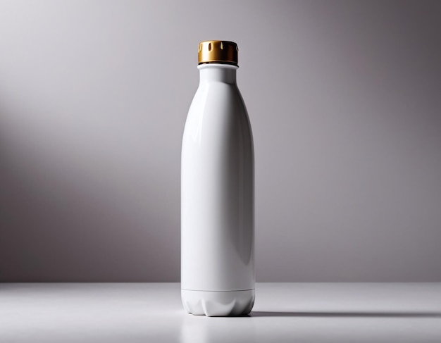 Blank metallic bottle template