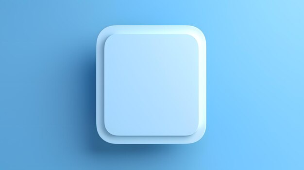 blank mobile application icon button blue square