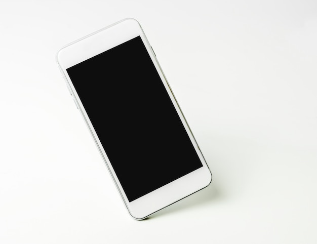 Фото Пустой мобильный экран изолированный n белый