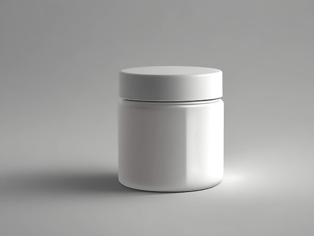 Blank mock-up van een cosmetische pot voor een product met een geïsoleerde achtergrondgeneratieve ai