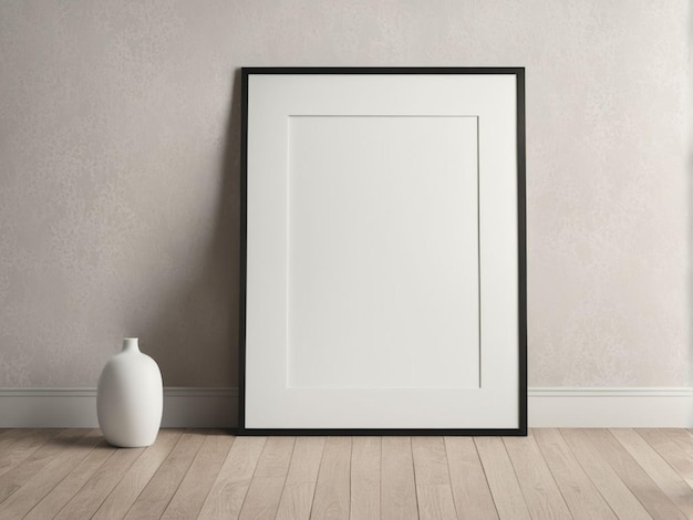 Blank mockup fotoram op een vloer