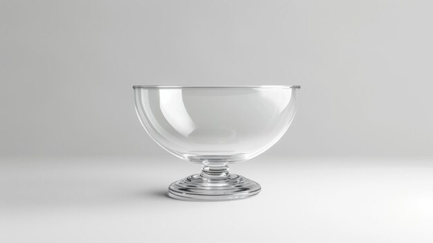 Blank mockup of a glass trifle bowl