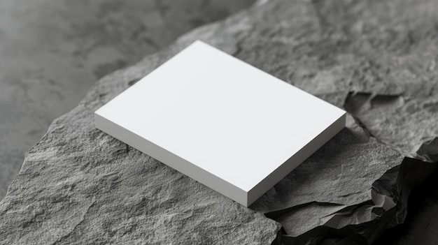Blank mockup of a modern business card with a textured background and sleek typography