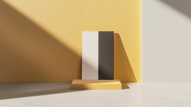 Пустой макет современной минималистской поздравительной карточки с геометрическим дизайном и пустым пространством для