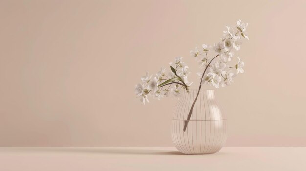 Blank mockup of a modern wireframe vase with an asymmetrical shape perfect for displaying flowers in