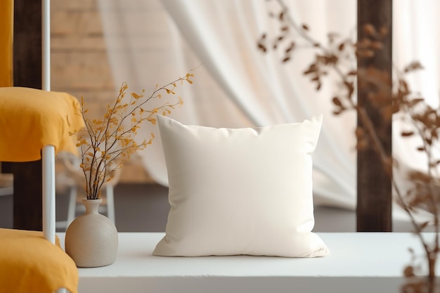 blank mockup pillow