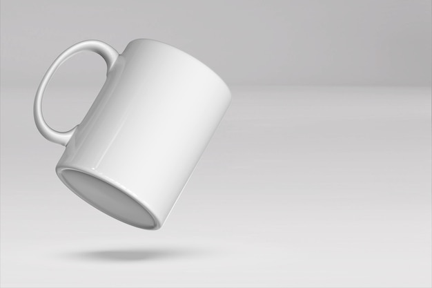 Blank mug mockup isolated on colored 3D rendering added copy space for text suitable for your design project