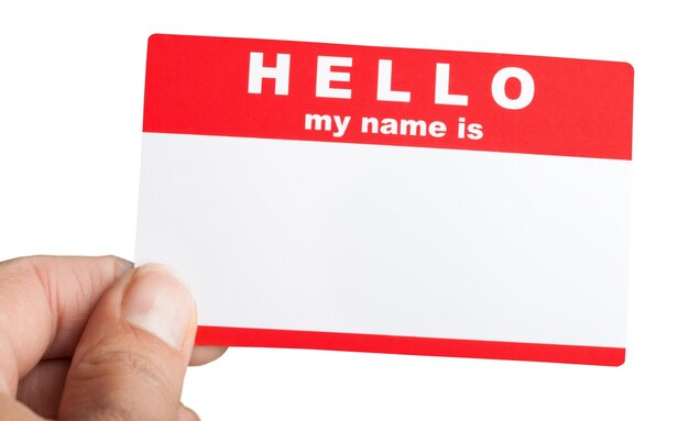 Photo blank name tag