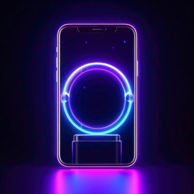 blank neon smartphone