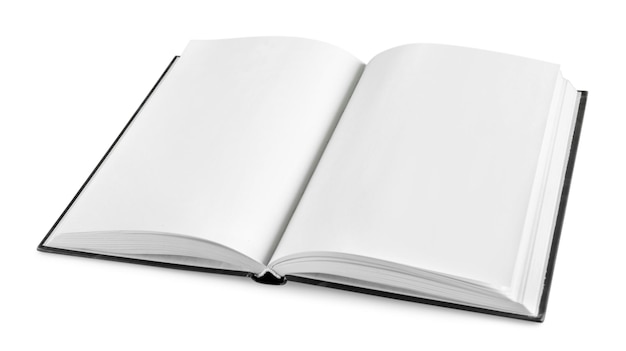 Blank notebook on a white background