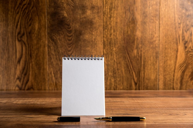 Blank notepad on the table