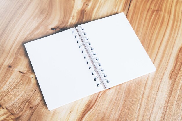 Blank notepad top