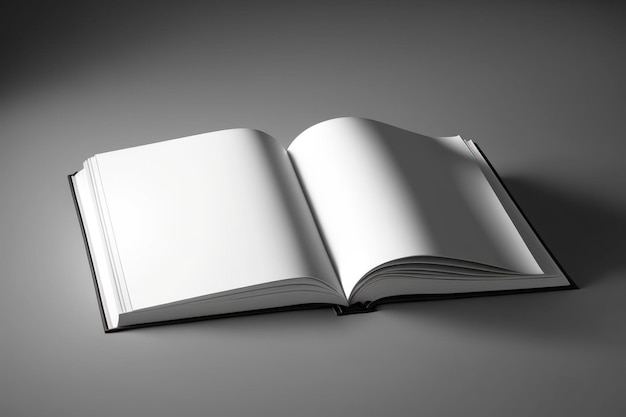 Blank open book copy space mockup