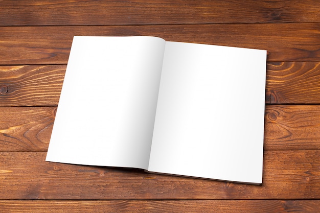 Blank open book, magazine or catalogue