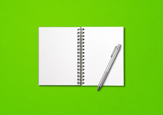 Blank open spiral notebook