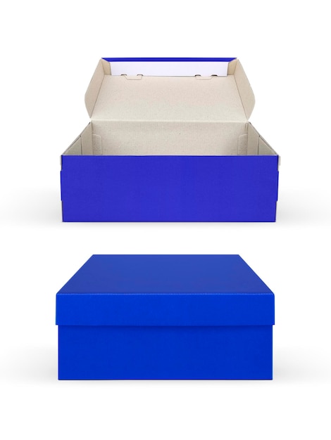 사진 흰색 배경에 고립 된 빈 패키지 상자