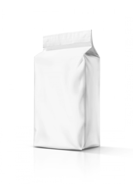 Blank packaging snack paper pouch isolated