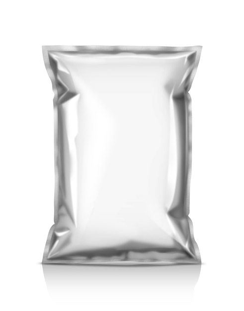 Blank packaging snack pouch isolated