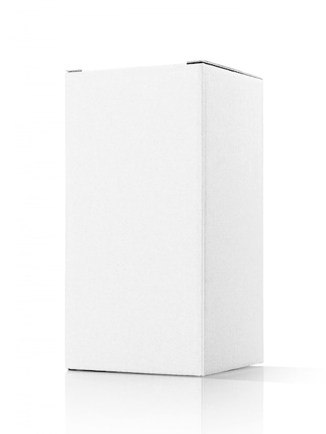 생태 제품 디자인을위한 빈 포장 흰색 골 판지 상자