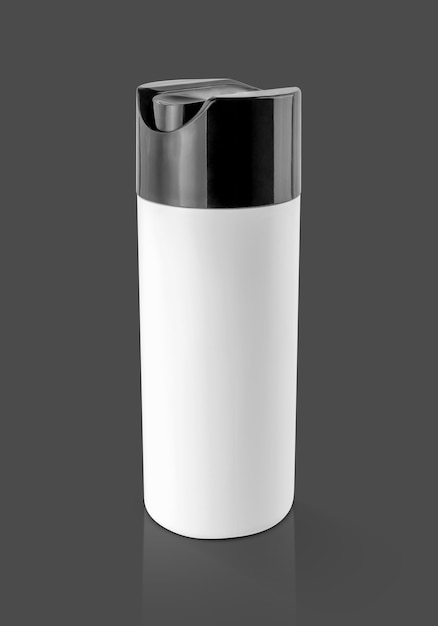 Blank packaging white plastic shampoo bottle for toiletry or sanitation product design