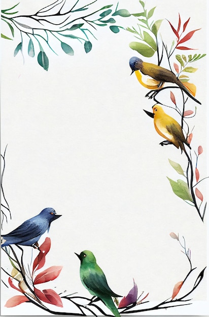 Photo a blank page with birds on it and the words 