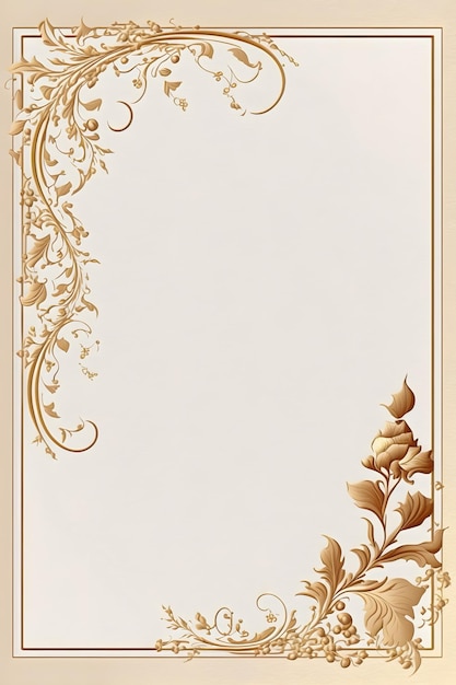 A blank page with a floral design on it