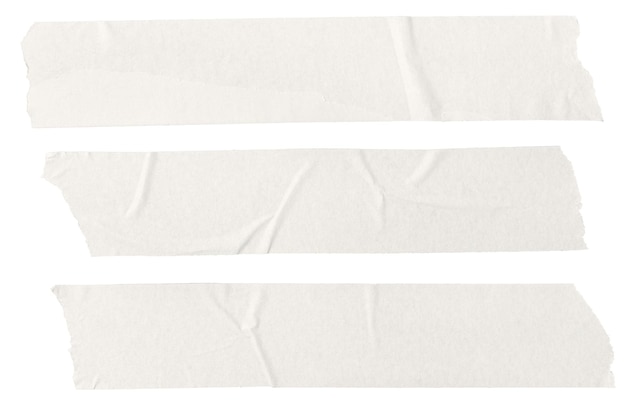 Blank painters tape stickers isolated on white background