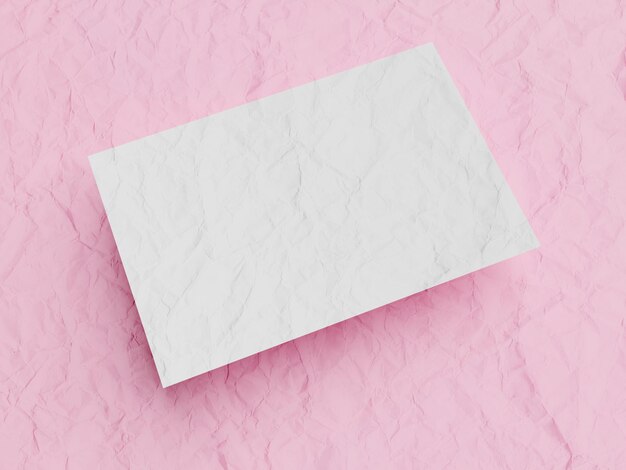 Photo blank paper background with frame for note mockup crumpled texture