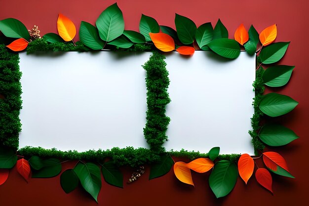 Blank paper color for text with flower surrounding color background