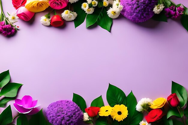 Blank paper color for text with flower surrounding color background