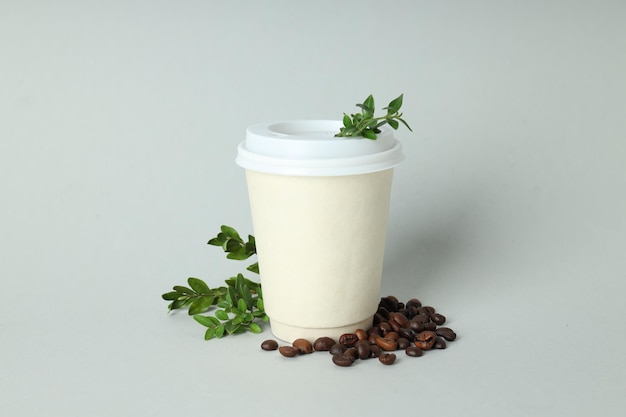 Blank paper cup composition for delivery and take away concept