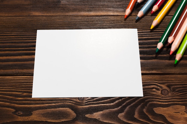 Blank paper on desk