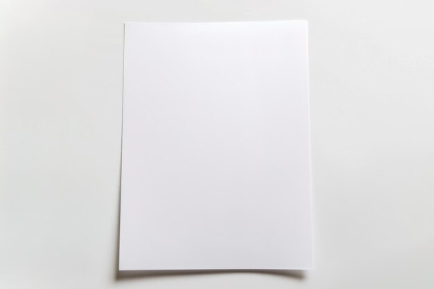 Photo blank paper mockup created with generative ai