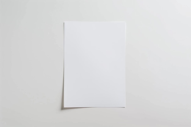 Photo blank paper mockup created with generative ai