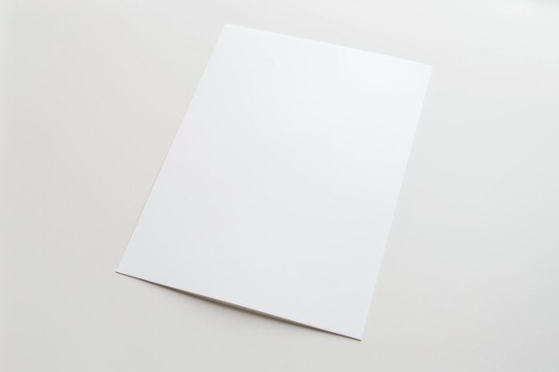 Photo blank paper mockup created with generative ai