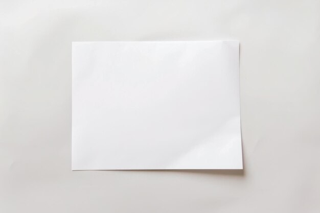 Photo blank paper mockup created with generative ai