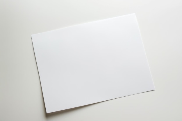 Photo blank paper mockup created with generative ai