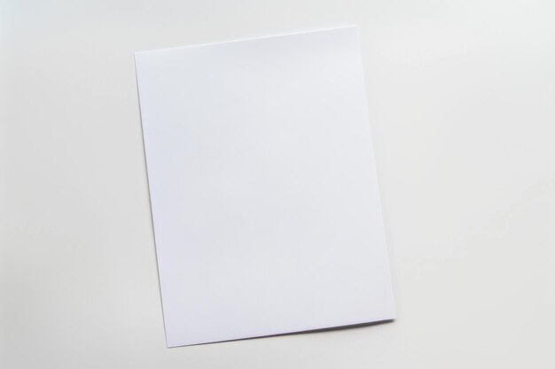 Photo blank paper mockup created with generative ai