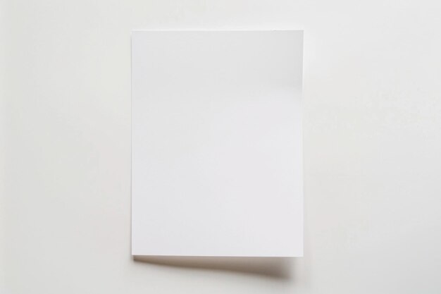 Photo blank paper mockup created with generative ai