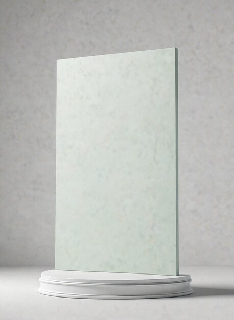 a blank paper on a pedestal