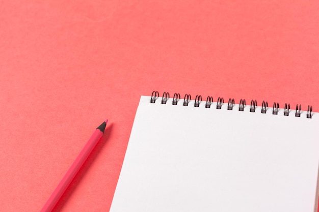 Blank paper pieces  on a colored pink background