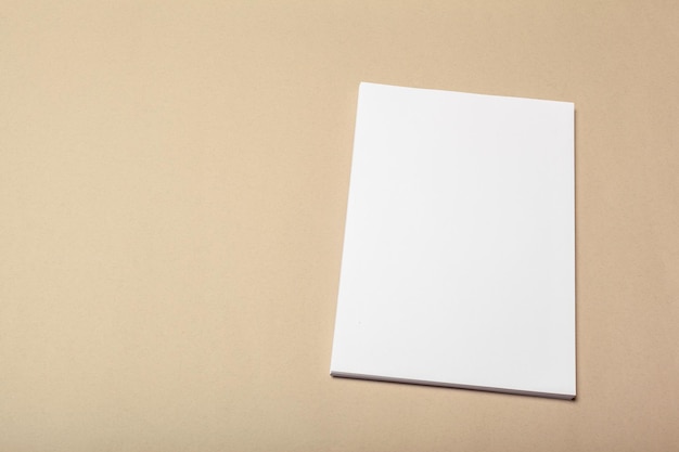 Blank paper pieces for mock up on a beige background