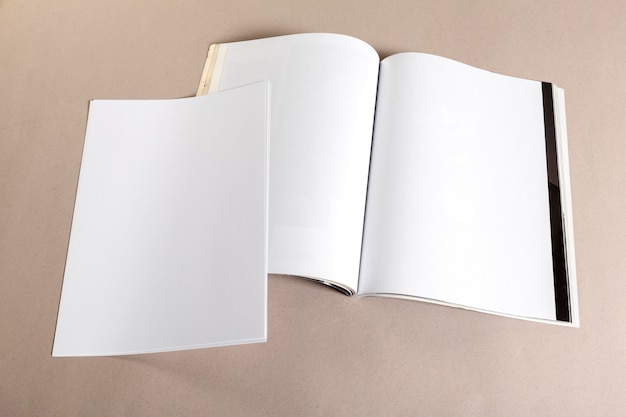 Photo blank paper pieces for mock up on beige